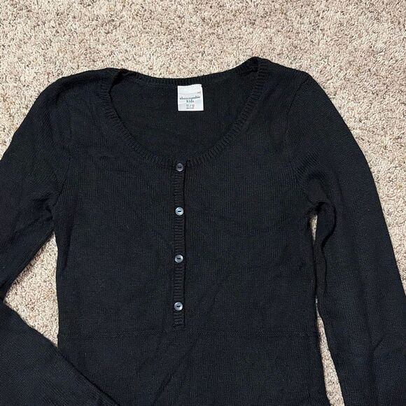 Abercrombie Kids Black Long Sleeve Sweater Dress 11/12 - Picture 2 of 5